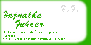 hajnalka fuhrer business card